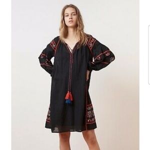 Loane Embroidered Peasant Dress Anthropogie